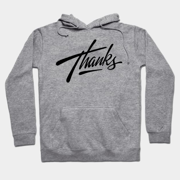 Thanks_V2_Blk Hoodie by Alstad